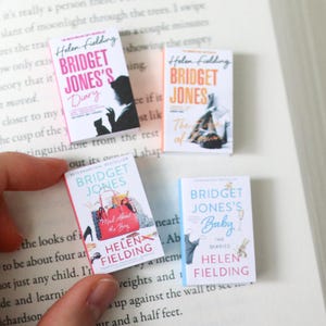Handmade MINI Bridget Jones Books (set of 4 mini books) romance, Miniature, tiny books, booktok Bridget Jones’s Diary Helen Fielding fiction