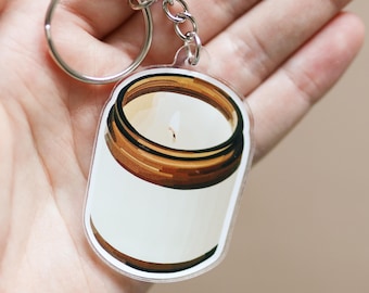 Candle Acrylic Keychain | Candle gift, cute, acrylic keychain, fall, gift idea, aesthetic