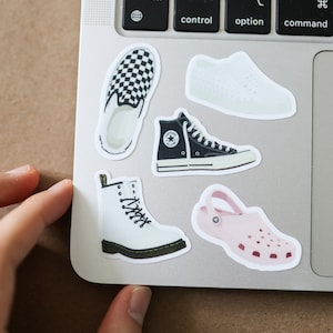 Trendige Schuhputzmaschine Wasserfest, wasserfest, Geschenkidee, Stickerbogen, Stickerbogen, niedlich, trendy, Mini Wasserflasche Aufkleber, Sneakers, Mode