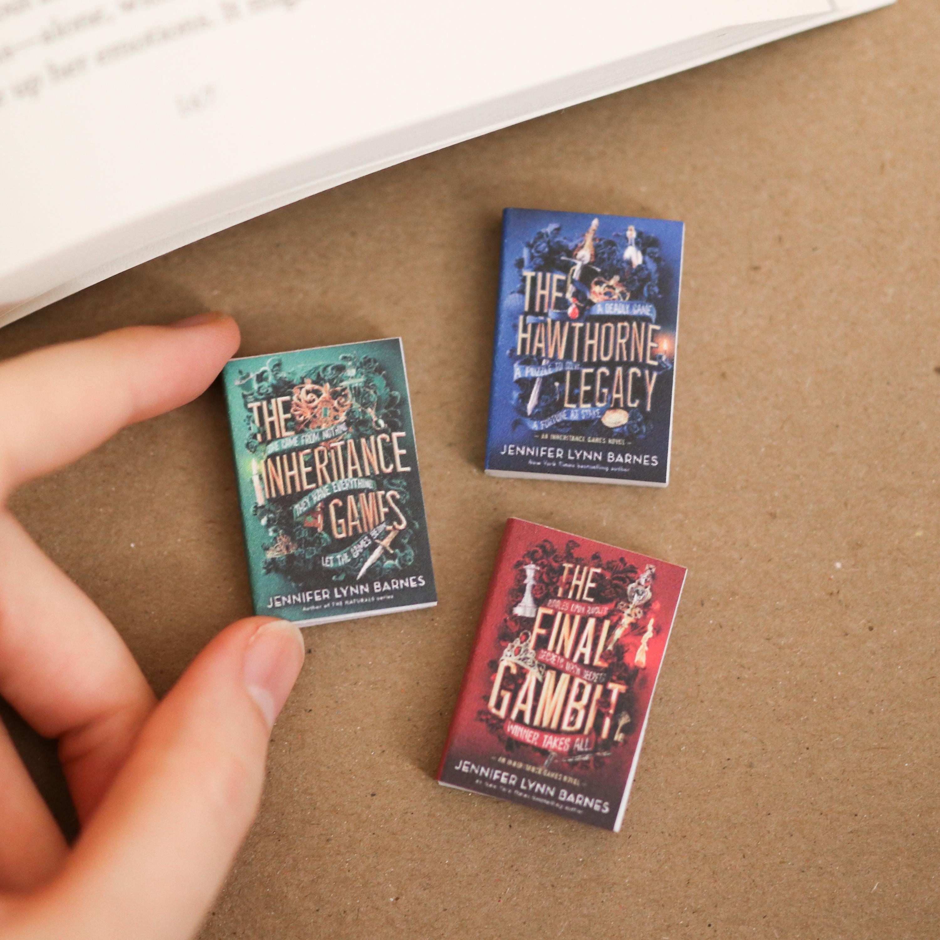 Handmade MINI Jennifer Lynn Barnes Books (set of 3 Mini Books