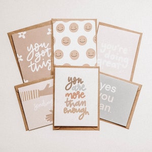 Motivational Card Bundle | Greeting Cards Set | Note Cards Set | Set of 6 Cards