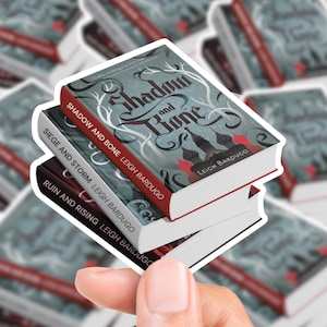 Shadow and Bone Book Stack Sticker | decal waterproof stickers fantasy romantasy YA fiction Leigh Bardugo gift reading reader bookish