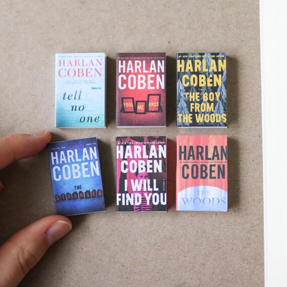 Handmade MINI Harlan Coben Books (set of Mini Books) Thriller