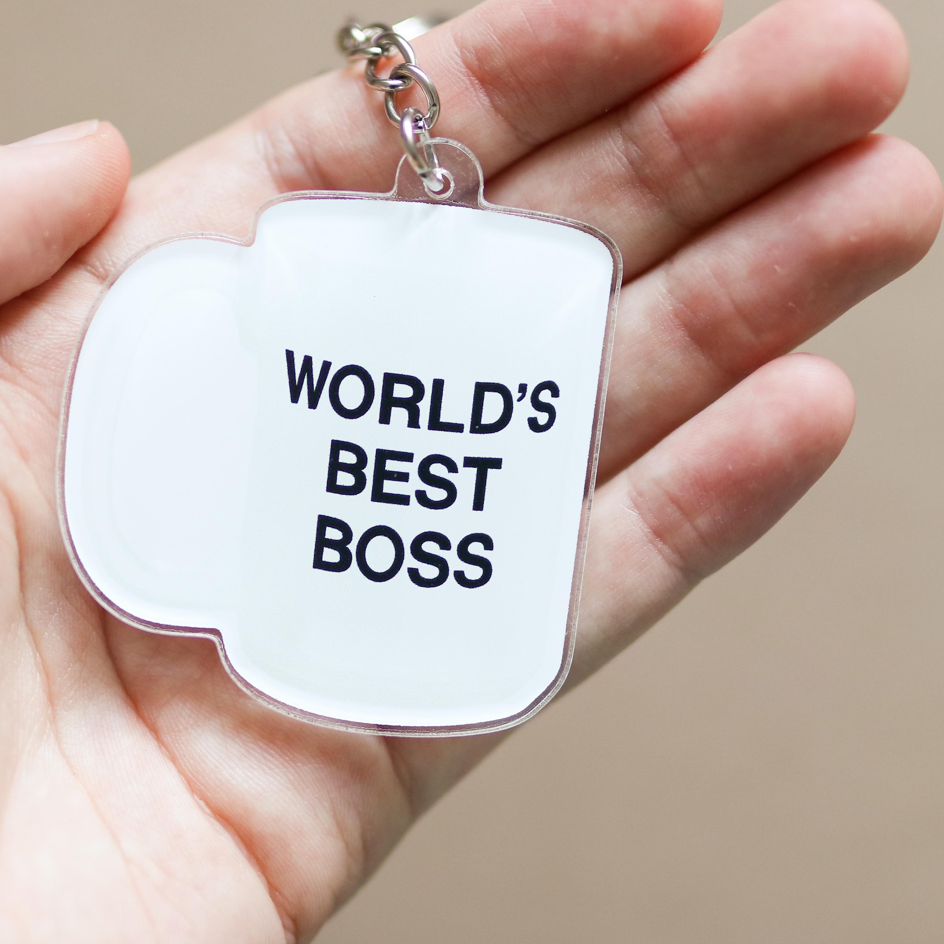 Office Keychains Best Boss Acrylic Keychain | Gift Idea, Office Show, Tv Show, Acrylic ...