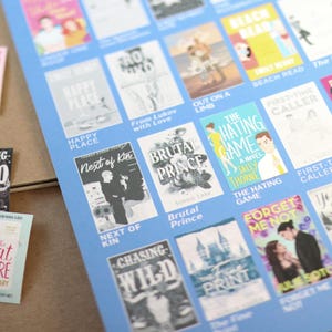Forced Proximity Trope Books Bucket List Sticker POSTER || 35 Stickers, Reading Tracker Gift for Book Lovers romance mini trend cute reader image 6
