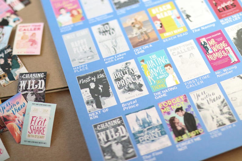 Forced Proximity Trope Books Bucket List Sticker POSTER || 35 Stickers, Reading Tracker Gift for Book Lovers romance mini trend cute reader image 6