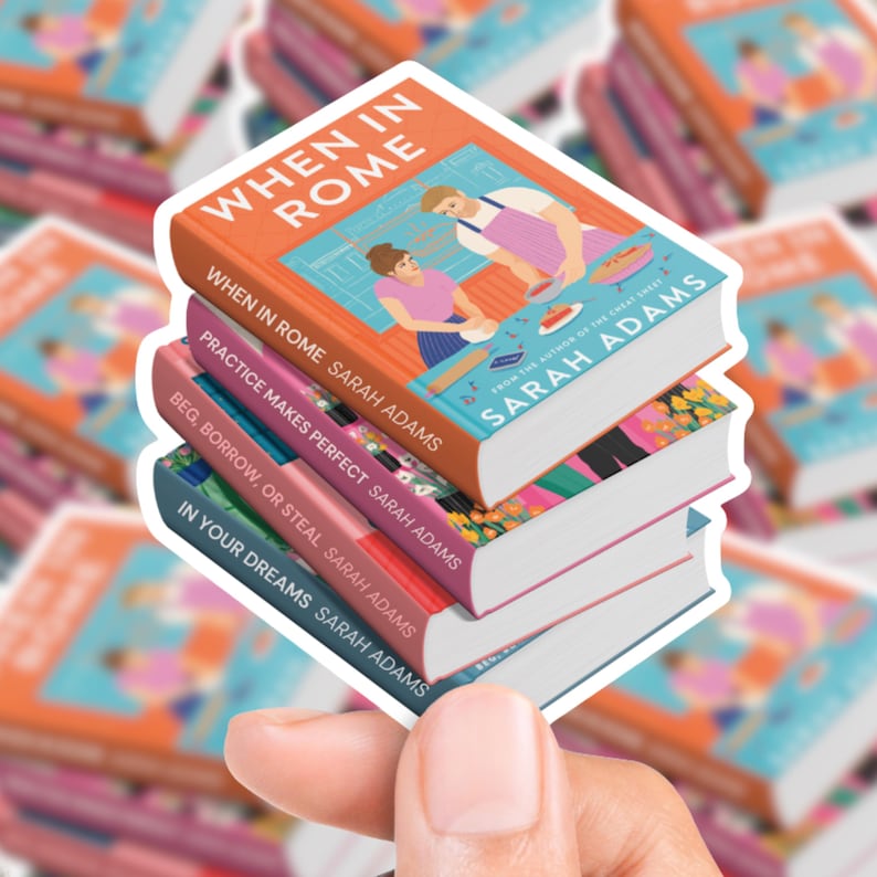 When in Rome Book Stack Sticker | Gift Laptop Waterbottle Waterproof ...