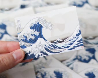 The Great Wave off Kanagawa Art Sticker | gift laptop decal planner waterbottle waterproof stickers aesthetic japan artist Hokusai painting