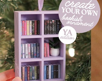 DIY YA Ornament Mini Book Kit | Activity Books Decor bookclub Miniature Bookish Gift Reading Bookcase craft bookshelf reader young adult