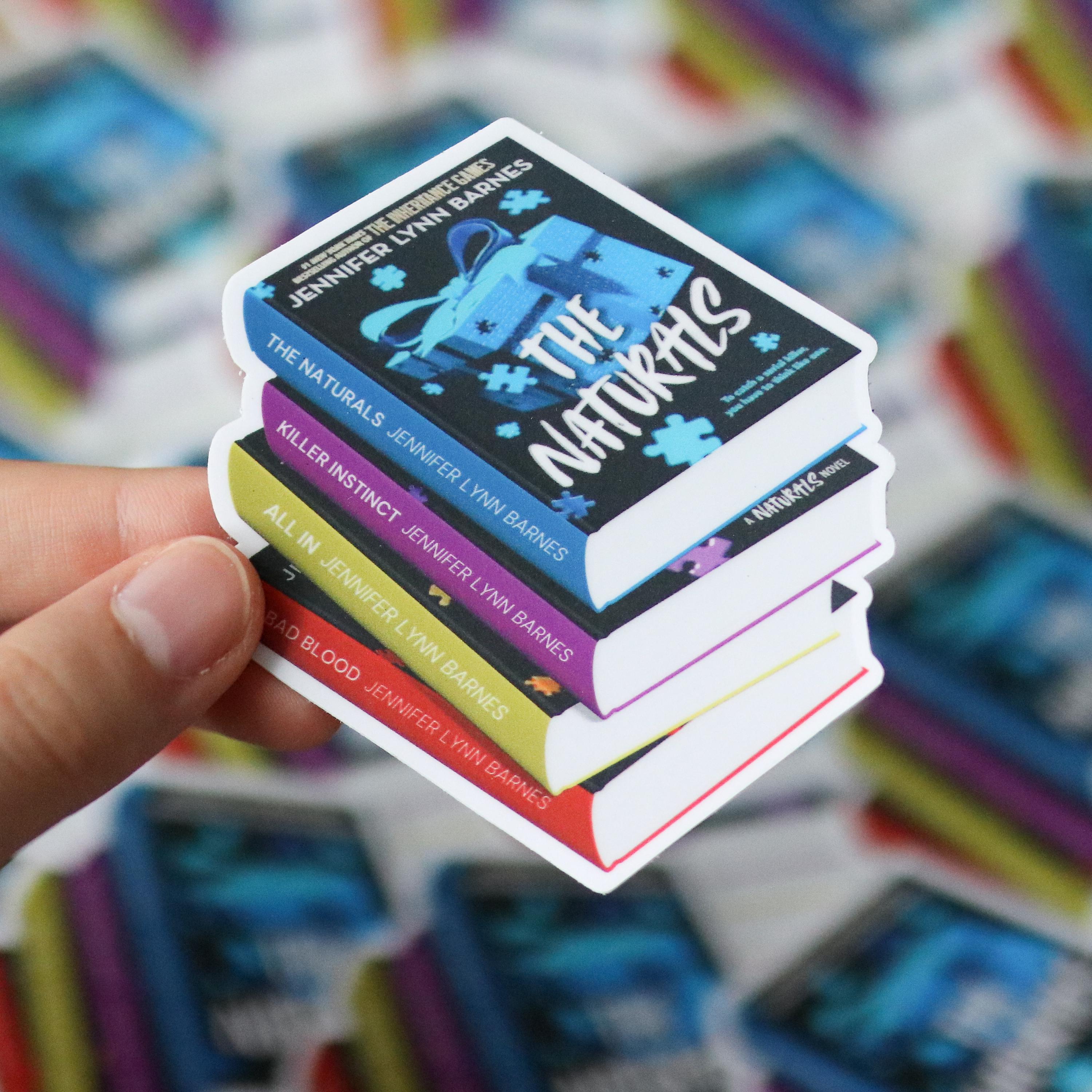 The Naturals Book Stack Sticker | Gift Laptop Decal Planner Water