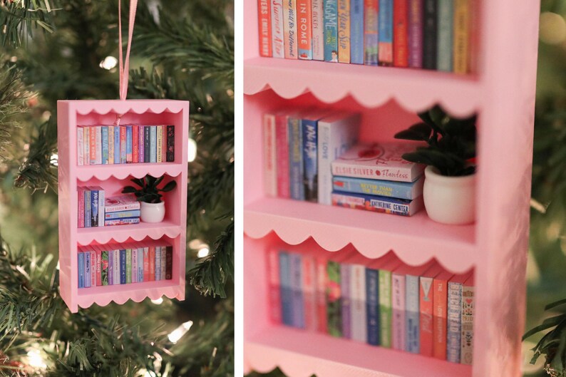 Handmade Romance Mini Bookshelf Ornament | Miniature Bookish Gift ...