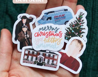 Mini home alone inspired Stickers | waterproof, gift idea, home alone, christmas movie, cute, trendy, xmas, christmas, wet bandits