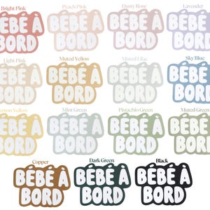 Bébé à Bord Bumper Sticker (French) | Décalque de voiture, vinyle décoratif, petit humain, cadeau de douche de bébé, cadeau de maman image 2