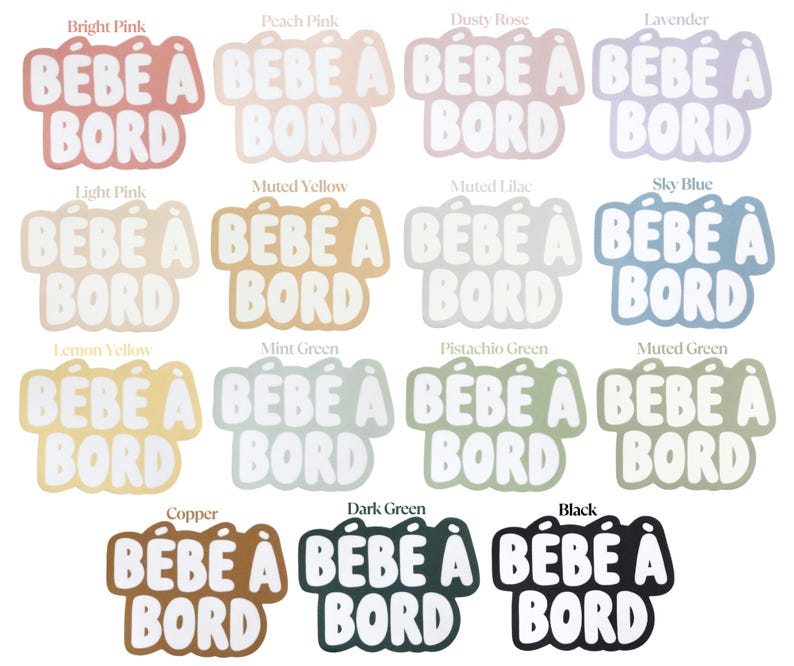 Bébé à Bord Bumper Sticker (French) | Décalque de voiture, vinyle décoratif, petit humain, cadeau de douche de bébé, cadeau de maman image 2