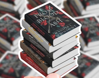 Blood and Ash Bücherstapel Aufkleber | Wasserflasche Wasserflasche Aufkleber romantisch romantisch romantisch Jennifer L. Armentrout Vampir