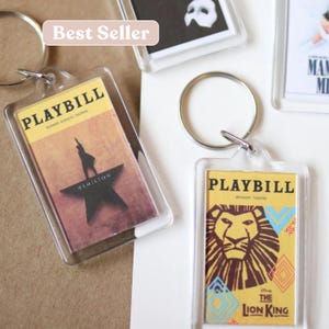 CUSTOM Theatre Keychain | choose your own, custom gift idea, theatre kid, broad way, poster, new york, performance bill play
