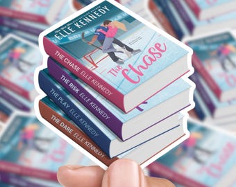 Briar U Book Stack Sticker | gift laptop decal water bottle waterproof stickers books bookish romance The Chase Elle Kennedy sports romance