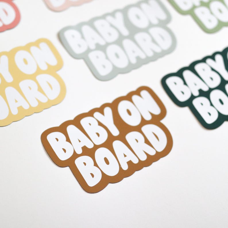 Aesthetic Baby on Board Bumper Magnet | gift idea Car Magent Decal | Decorative Car Magnet | Car Decal 6" image 8