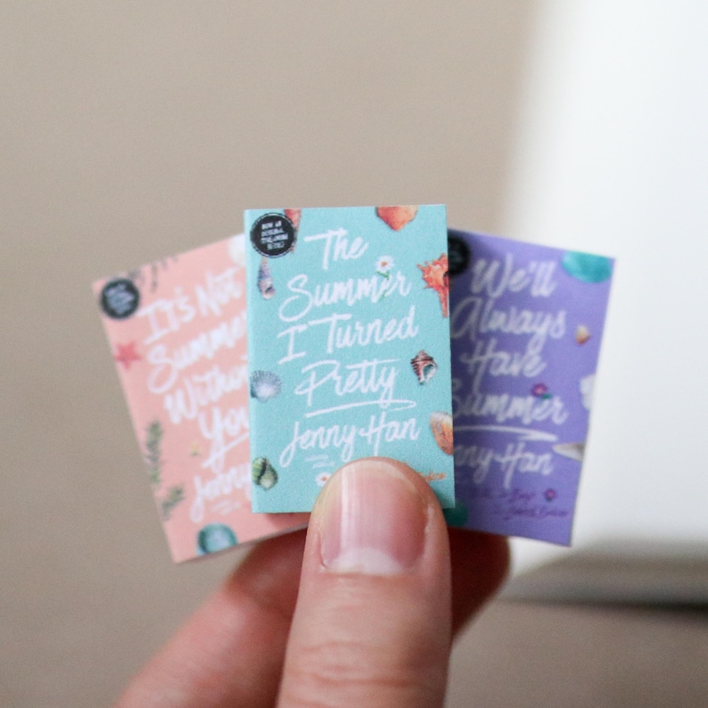 Handmade MINI Summer Series Books (set of 3 mini books) reader romance Miniature tiny books booktok The Summer I Turned Pretty Jenny Han image 2
