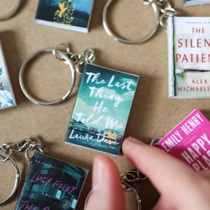 Handmade CUSTOM MINI Book Keychains | TBR jar books | Miniature, tiny books, customizable books, small novels, choose your own, keychains