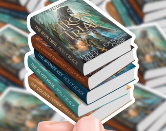 Magisterium Series Book Stack Sticker | gift laptop decal waterproof stickers books romance romantasy fantasy The Iron Trial Holly Black YA