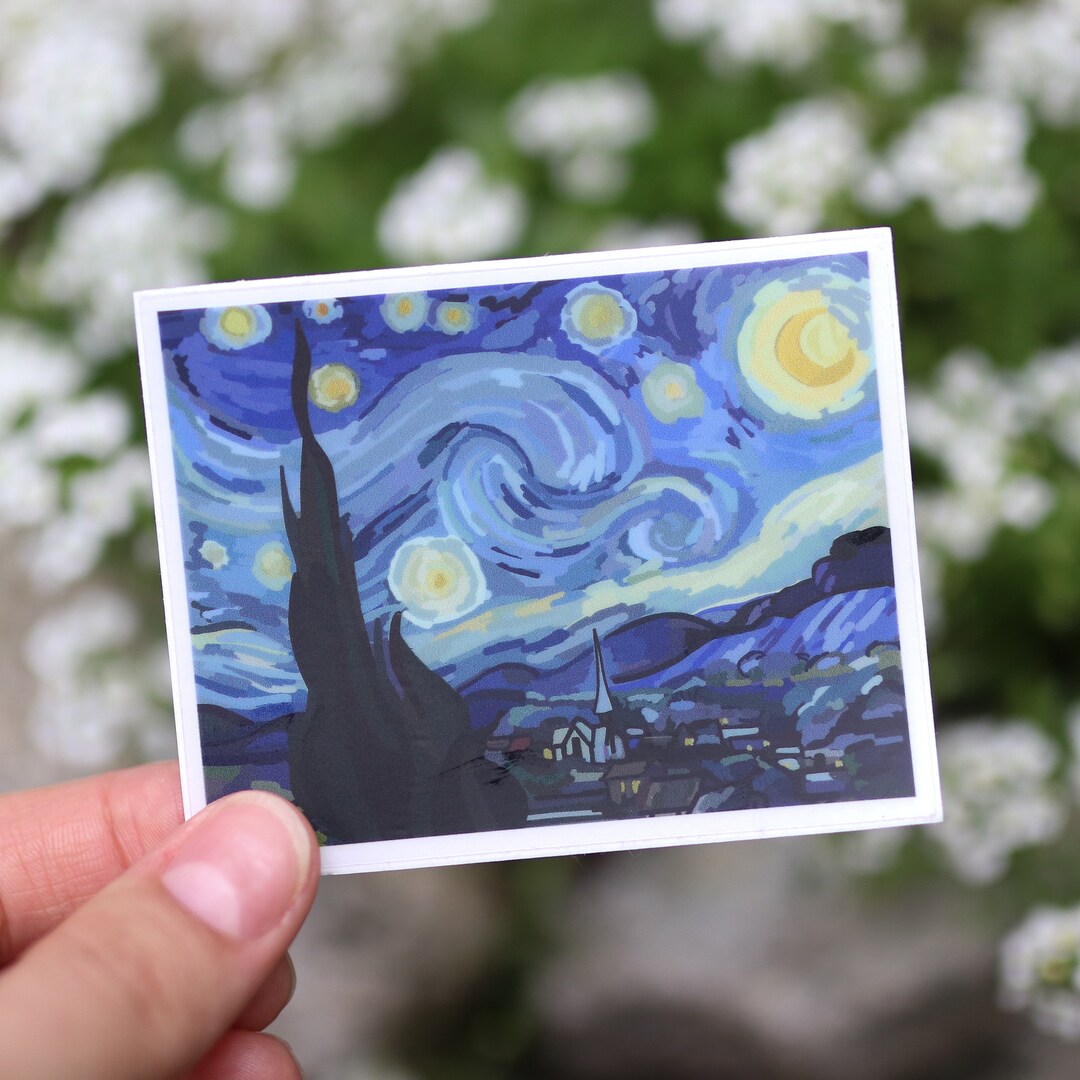Starry Night Transparent Sticker | Van Gogh Sticker, Trendy, Artist ...