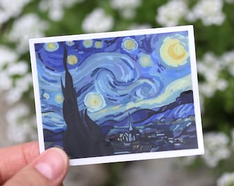 Starry Night Transparent Sticker | Van Gogh sticker, trendy, artist, aesthetic, art gift idea, famous artwork, artsy