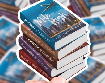 Windy City Book Stack Sticker | gift laptop decal water bottle waterproof stickers bookish romance sports romance Mile High Liz Tomforde