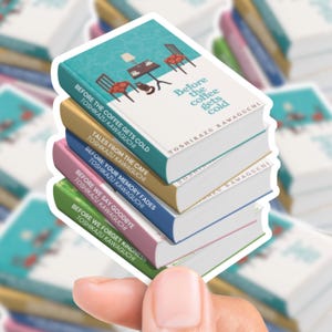 Before the Coffee Gets Cold Book Stack Sticker | gift laptop decal planner waterproof books bookish fiction fantasy Toshikazu Kawaguchi