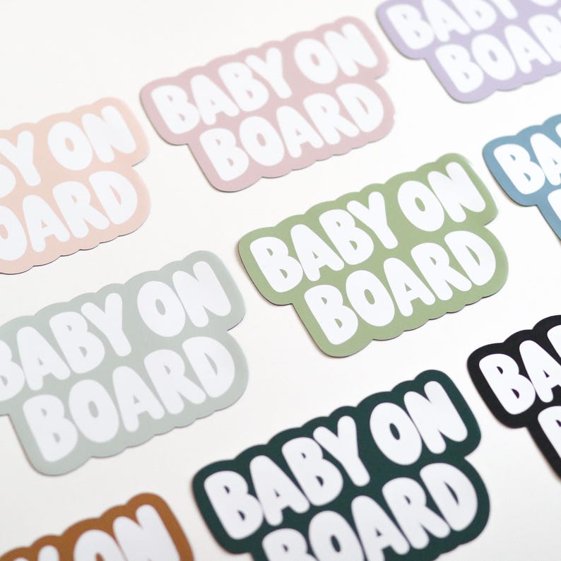 Aesthetic Baby on Board Bumper Magnet | gift idea Car Magent Decal | Decorative Car Magnet | Car Decal 6" image 9