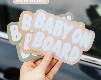 Aesthetic Baby on Board Bumper Magnet | gift idea Car Magent Decal | Decorative Car Magnet | Car Decal 6"