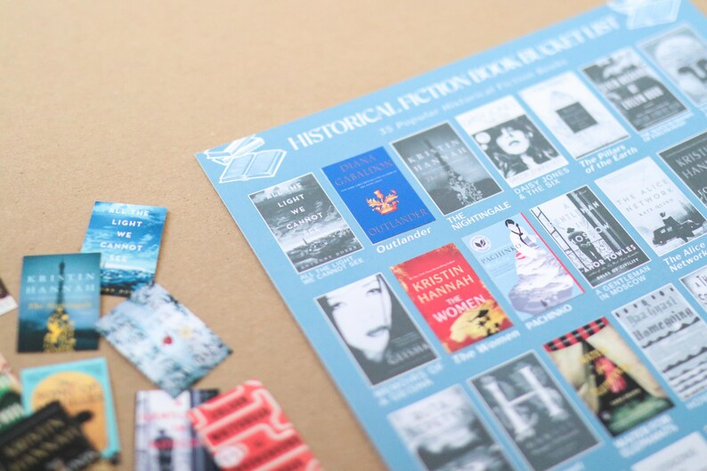 Historical Fiction Books Bucket List Sticker POSTER || 35 Stickers ...