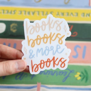 Books Transparent Sticker |gift Idea Clear Laptop Decal Planner Water ...