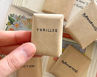 Mystery Handmade CUSTOM Mini Books | TBR jar books | Miniature Books, tiny, customizable books, dollhouse books, choose your own bookish