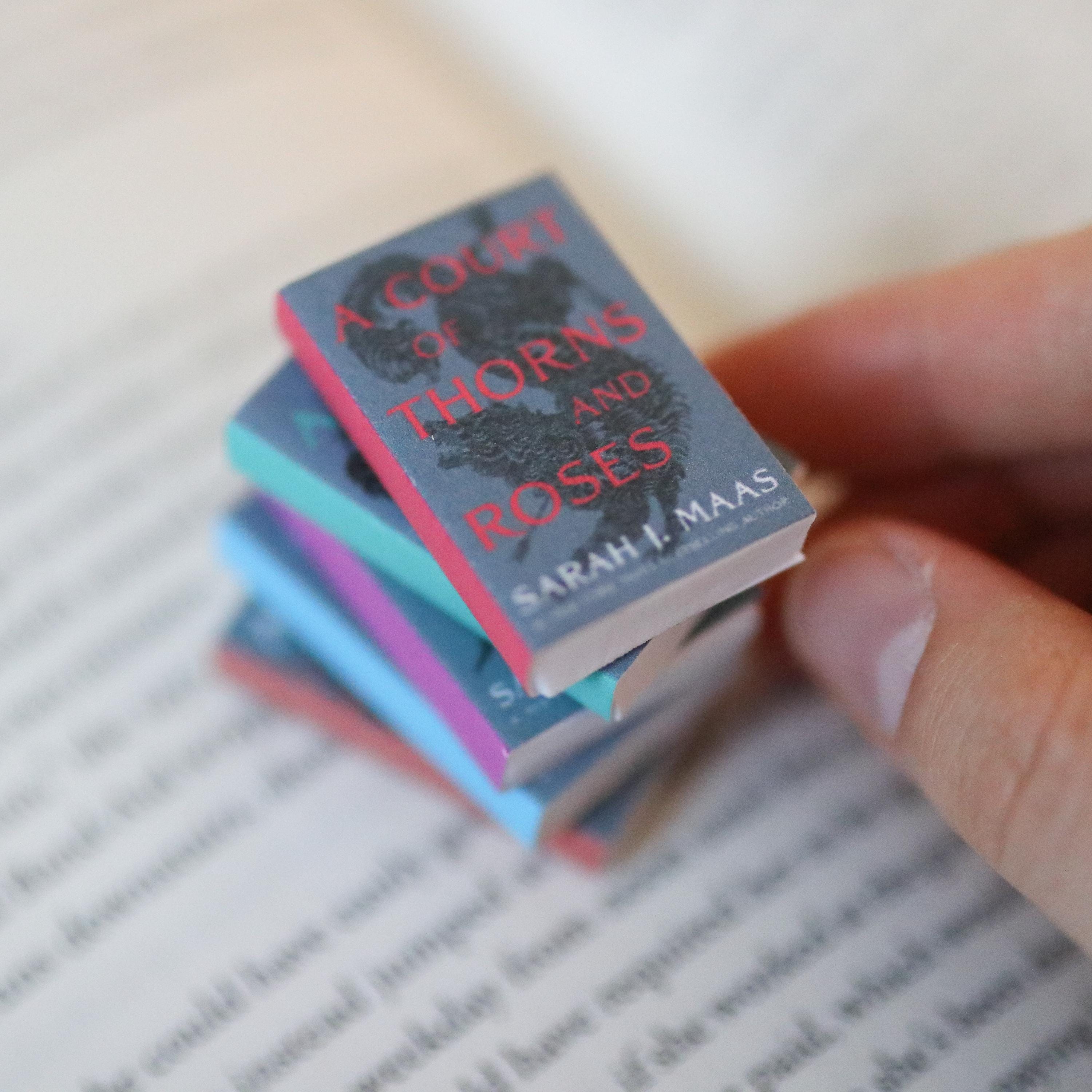 Handmade MINI Special edition Sarah J Maas Books (set of 5 mini books) fantasy ACOTAR a court of thorns roses series Miniature tiny books