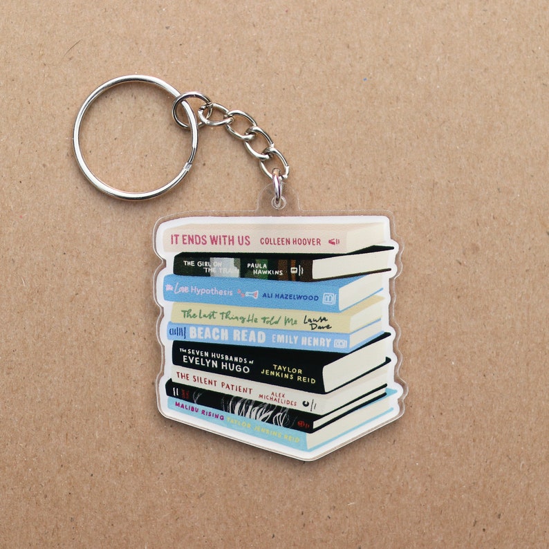 Keychain Stack Book-stack Acrylic Keychain | Accessories, Cute Book Lover Gift, Gift ...