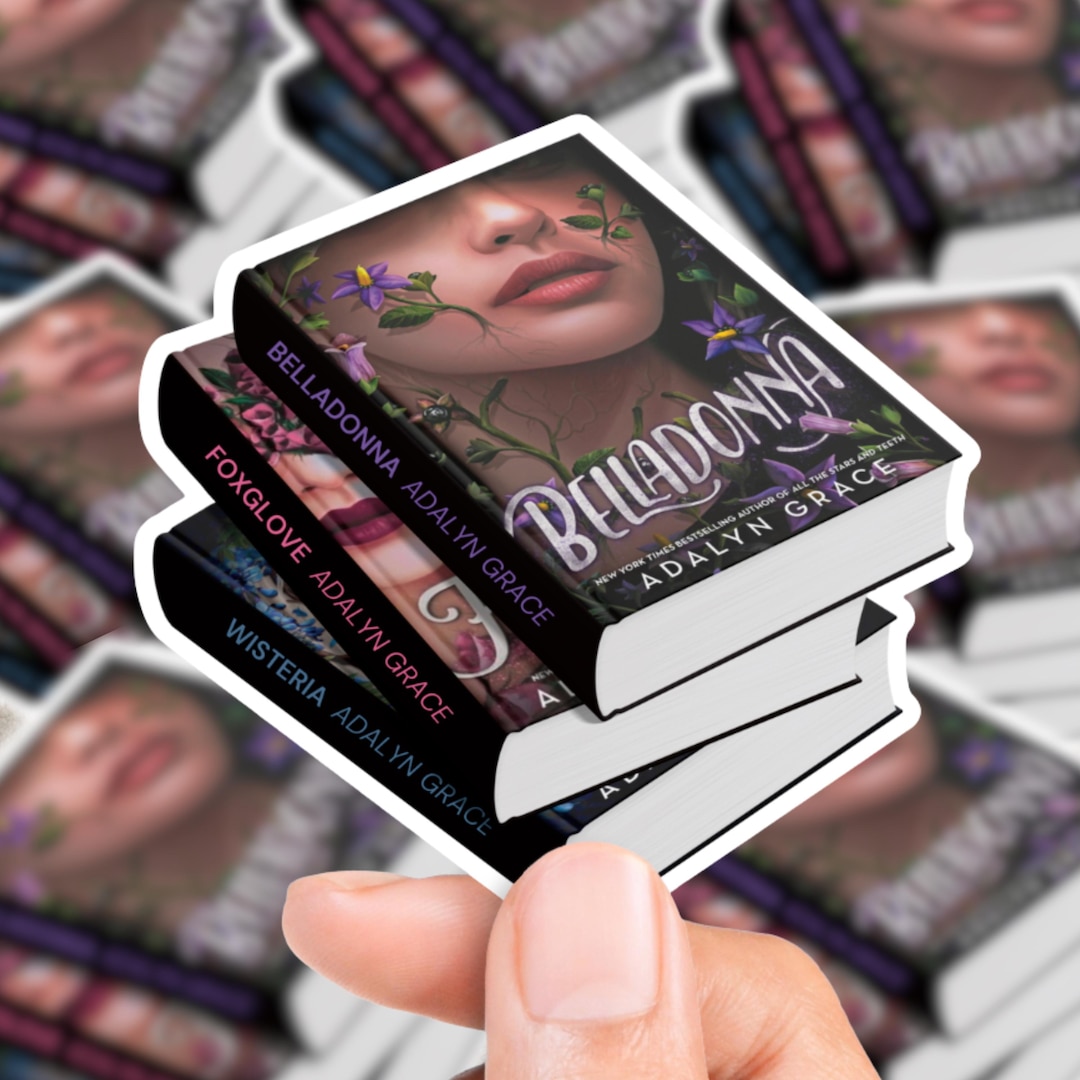 Belladonna Book Stack Sticker | Gift Laptop Decal Water Bottle ...