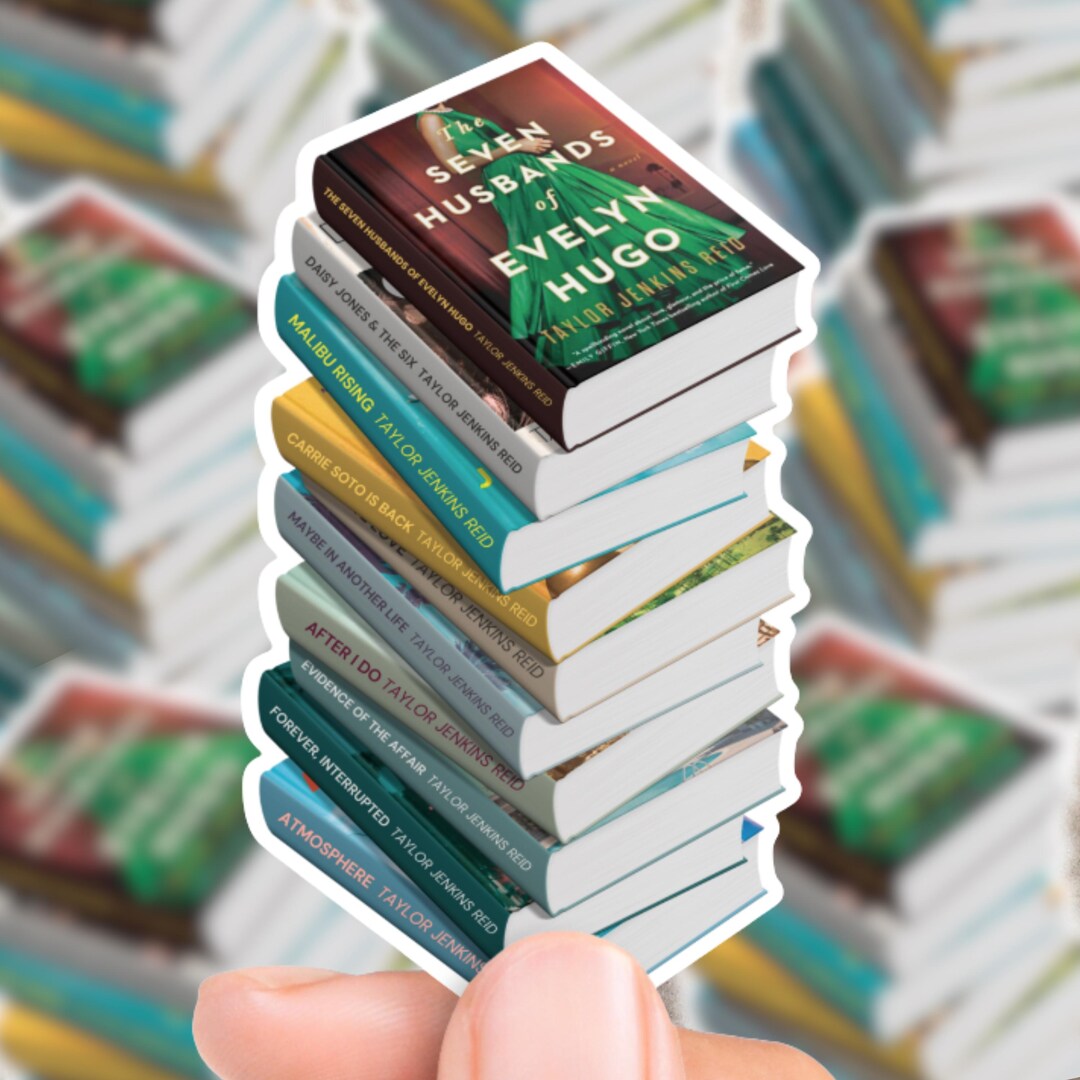 Taylor Jenkins Reid Book Stack Sticker | Decal Planner Waterproof ...