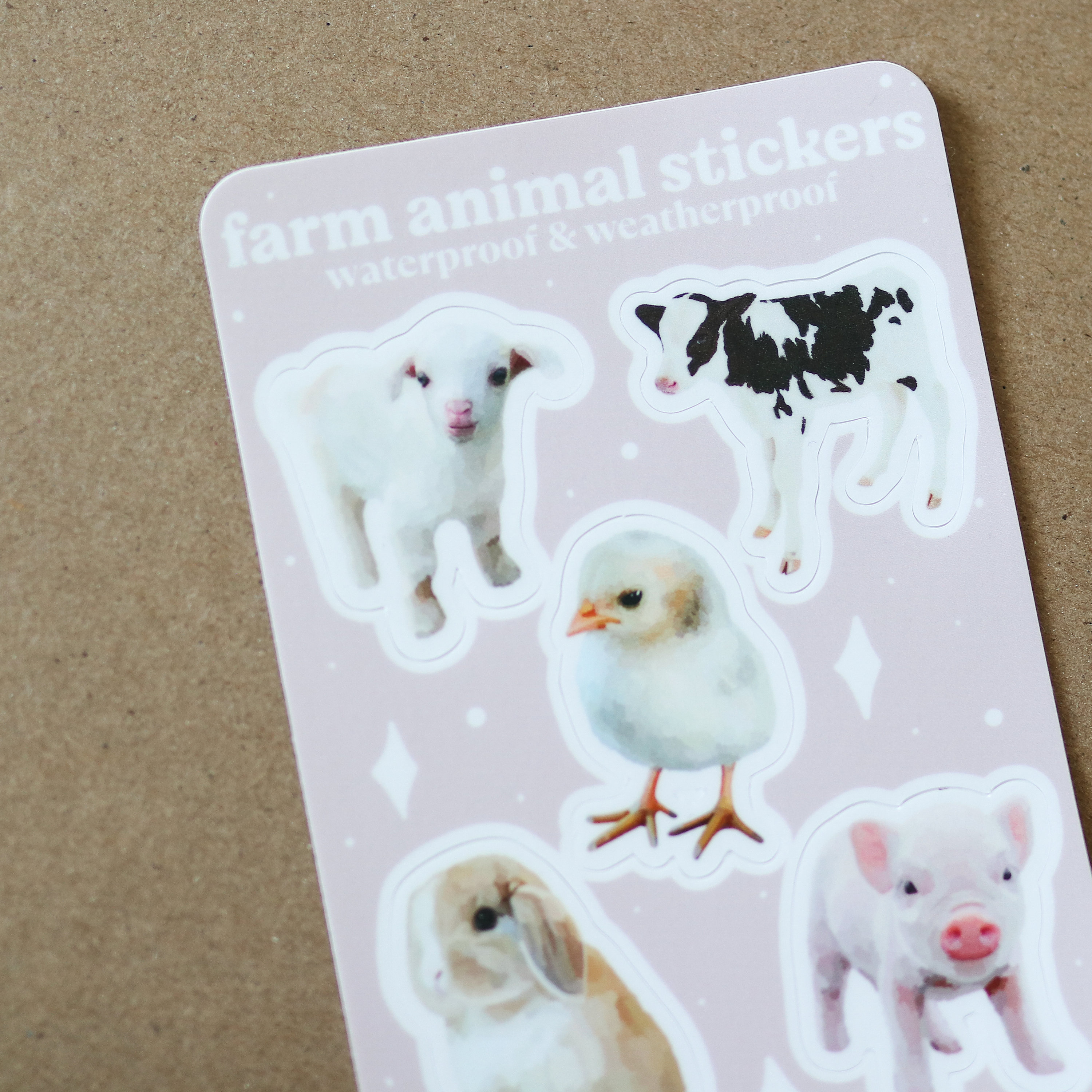 Mini Farm Animal Stickers | Waterproof, Gift Idea, Sticker Sheet ...