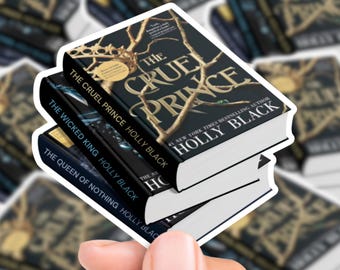 The Folk of the Air Book Stack Sticker | gift laptop decal waterproof stickers books romance romantasy fantasy The Cruel Prince Holly Black