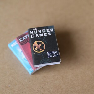 Handmade MINI Hunger Games Series Books (set of 3 mini books) | TBR books, Young Adult, Miniature, Suzanne Collins, catching fire image 3
