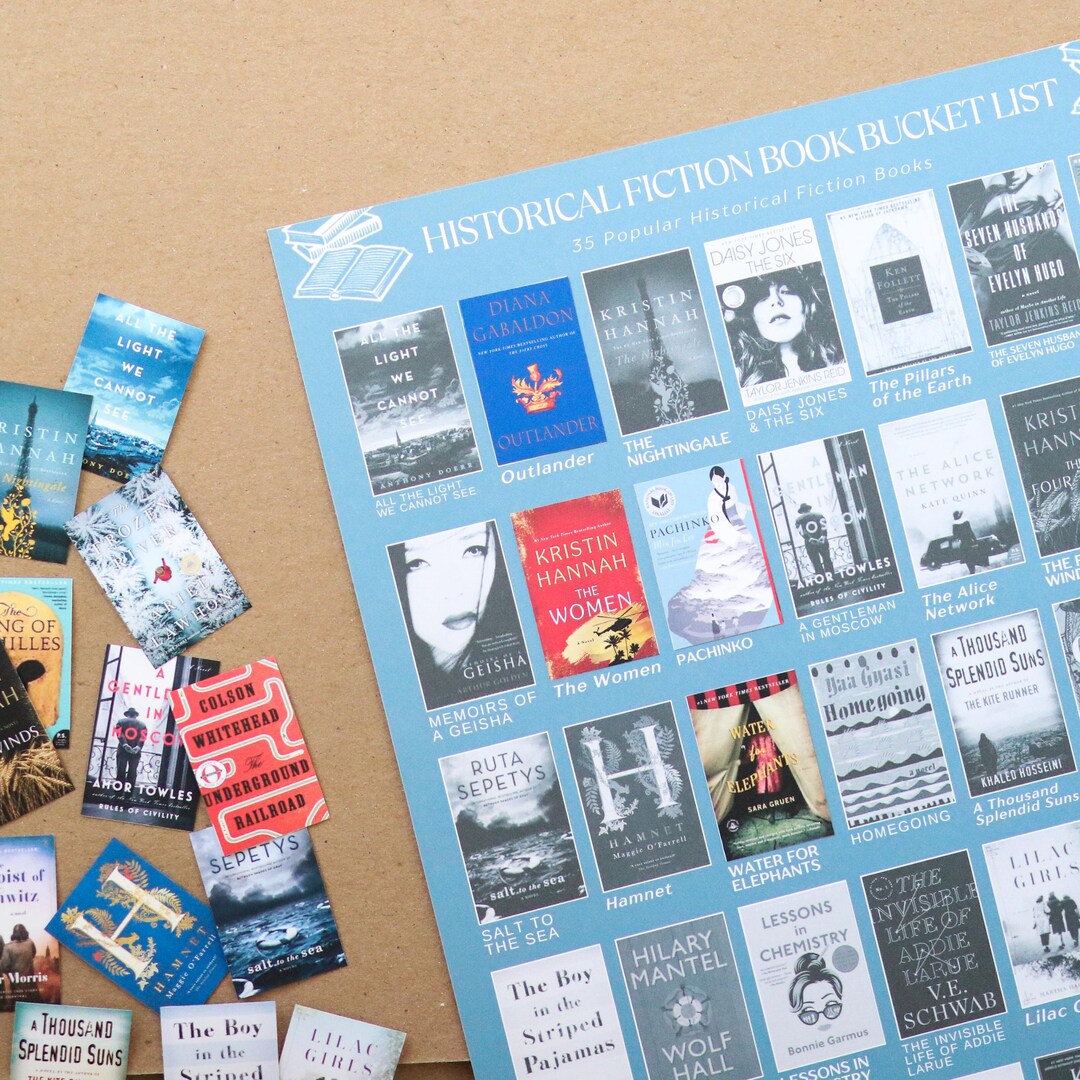 Historical Fiction Books Bucket List Sticker POSTER || 35 Stickers ...
