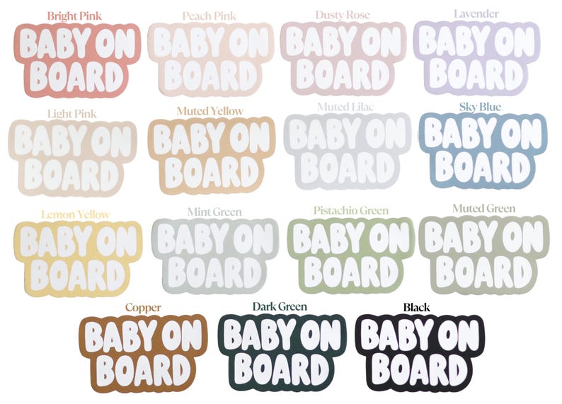 Aesthetic Baby on Board Bumper Magnet | gift idea Car Magent Decal | Decorative Car Magnet | Car Decal 6" image 2
