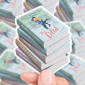 Off-Campus Book Stack Sticker | gift laptop decal water bottle waterproof stickers books bookish romance deal Elle Kennedy sports romance