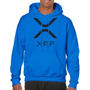 XRP Crypto Pullover Hoodie for Ripple Investors, Unisex Blockchain Sweatshirt Gift Royal