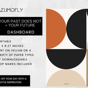 A5 Dashboard Printable Planner Insert- Your past does not = your future