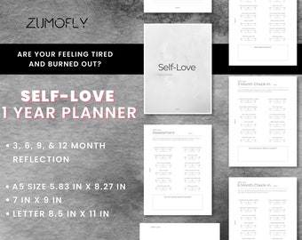 Self-Love One Year Reflection Planner (Printable)