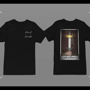 Ace of Swords T-Shirt: Symbolisches Power-Shirt, Tarot-inspirierte Mode, einzigartige Kleidung für spirituellen Stil, grafisches T-Shirt, Unisex-Kleidung, Witchy