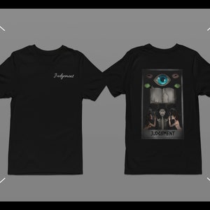 Urteils-Tarot-Karten-T-Shirt: Spirituelles Erwachen-Symbol-Shirt, Tarot-Mode, Oberbekleidung der göttlichen Offenbarung, symbolische Kleidung, grafisches T-Shirt