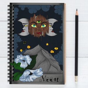 Mystisches Mond-Tarot-Notizbuch: Reflektieren, Träumen + Manifestieren | Perfekt für Journaling + Tarot-Einblicke | Einzigartiges Mondgeschenk | Toller Notizbewahrer